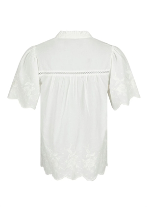 Micheline Emb bluse Offwhite Neo Noir